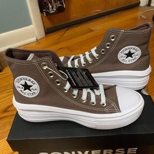 Only worn once almost new with box very cool Converse High Top Platform Sneakers